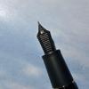 Used Sailor Fountain Pen Ebonite Carved Fountain Pen Yofuu (Night Wind) F with 2 Converters