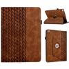 Tablet Case For iPad 9.7-inch (2018)/(2017)/Air 2/Air (2013) Rotating Stand Building Block Imprinted Leather Cover