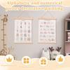 2PCS Alphabet Numbers Poster Set of 2 Decorative Alphabet Numbers Wall Art Educational Preschool Learning Poster for Classroom