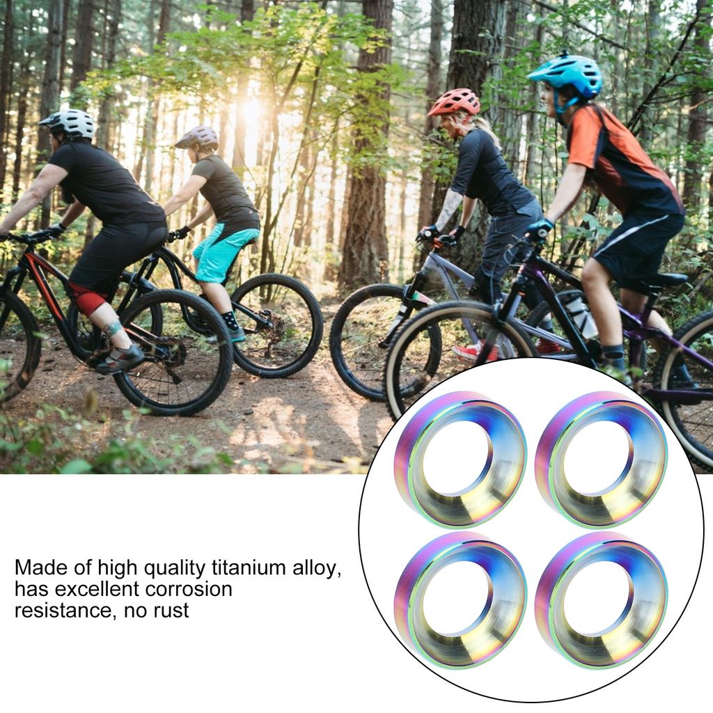 4Pcs Mountain Bike   Alloy Screw   Spacers Brake Caliper Concave Gasket M6