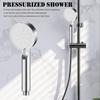 New Shower Head 5 Modes Adjustable High Pressure Hand-held Shower Head Water Saving One-key Stop for Home Bathroom Accessories