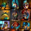 Tier-Tischlampen-Serie, Löwe, Delfin, Wolf, Buntglas, Nachttischlampe, Eule, Pferd, Hahn, Elefant, für Wohnzimmer, Schlafzimmer, Büro
