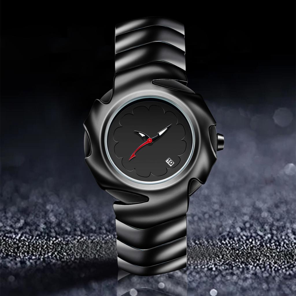Retro Fashion Trend Creative Personality Design with Calendar Dial Night Light High-end Feeling Quartz Waterproof Watch