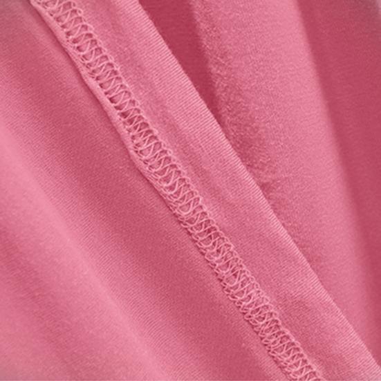 Dámské noční šaty plisované tenký kulatý výstřih Krátké rukávy Volné Spánek Jednobarevné Oblečení ke kolenům Oblečení Domácí Šaty Dámské Oblečení