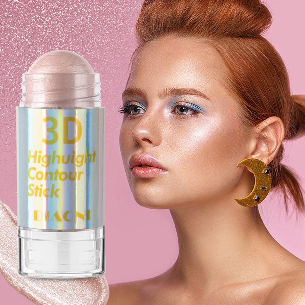 

Международный сияющий хайлайтер-стик с высоким глянцем: Перламутровый крем для естественного 3D хайлайтинга лица и тела