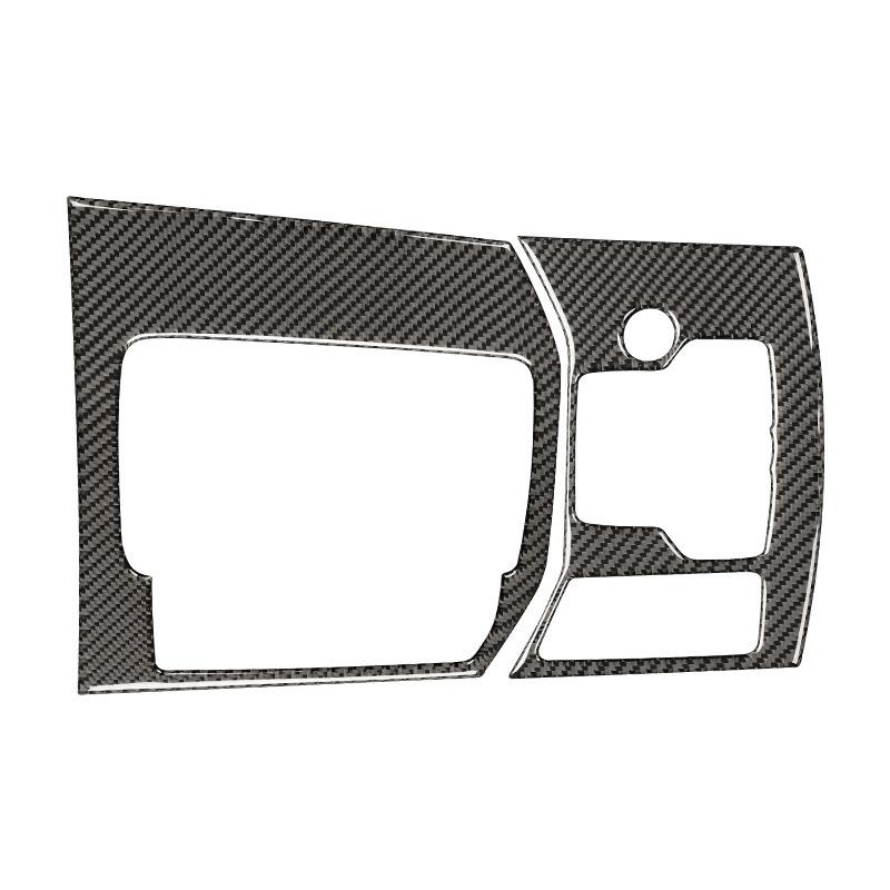 För Mazda CX-5 2017- Kolfiber Bil Mittkonsol Växlingsspak Panel Ram Dekorationslist Interiör Dekal Tillbehör