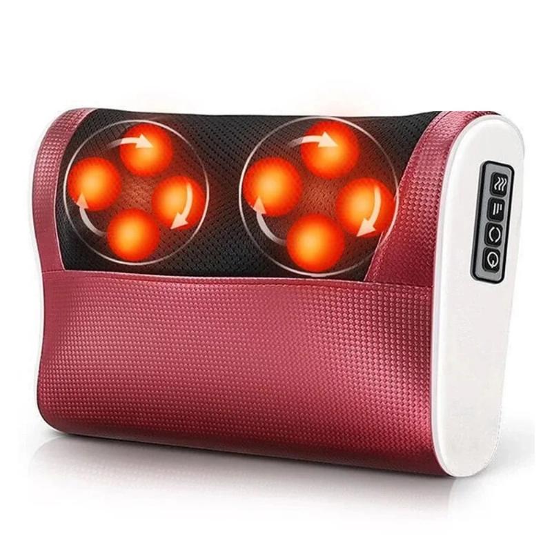 Home Hot Compress Shoulder, Neck, Waist, Back Kneading Massager Multifunctional Sitting and Lying Back Cervical Massage Pillow