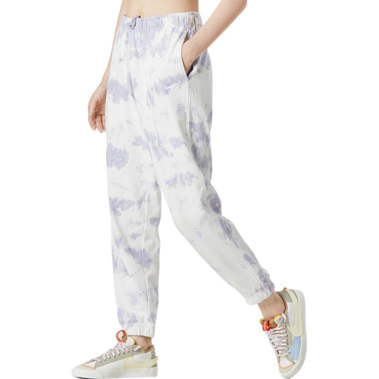 Nike Knitted Sweatpants Women's White Moderate Cuffed Pants DM6715-580