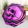 1pc Skull Waves Fashionable Automatic Opening/Closing Folding Umbrella with 8 Bones, Windproof Portable, Daily Use087