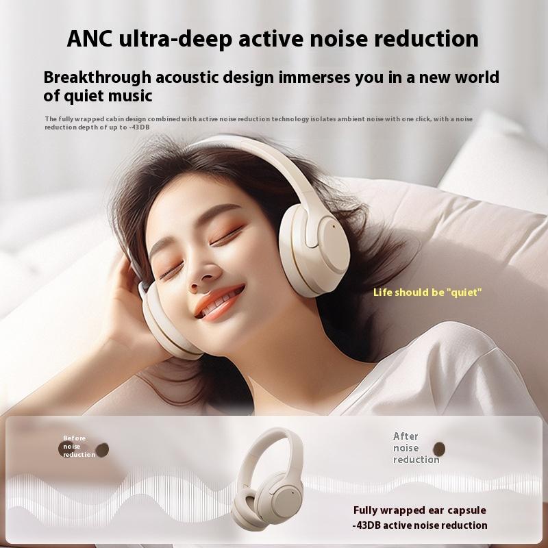 Wireless Bluetooth ANC Active Noise Cancellation Headset Computer Games Low Latency Noise Cancellation