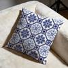 Blue and White Porcelain Cushion Cover Soft Decorative Pillow Case Suitable for Bedroom Sofa Car Travel Use