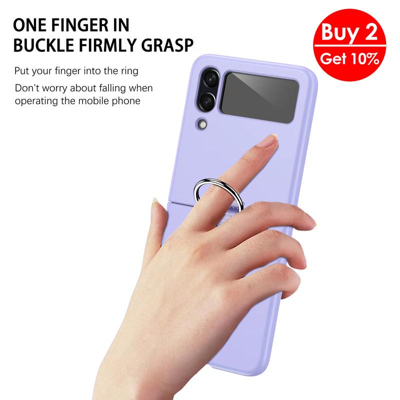 Anti-Scratch Mag Safe Ring Case for Samsung Galaxy Z Flip 3 4 5 6 5G Non-Slip Wireless Charging Cover for Samsung Z Flip3