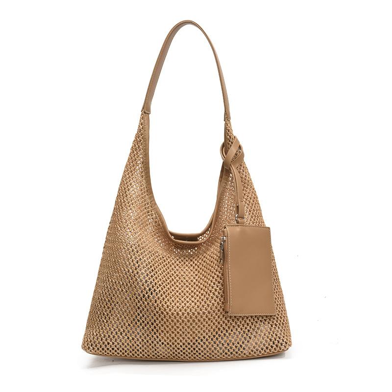 

Новая женская плетеная сумка ручной работы, женская модная пляжная сумка для отпуска на море хаки