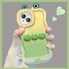 Poupée grenouille à changement progressif pour coque de téléphone portable Apple 16promax 13 mignonne drôle 15 double support 14 silicone 17