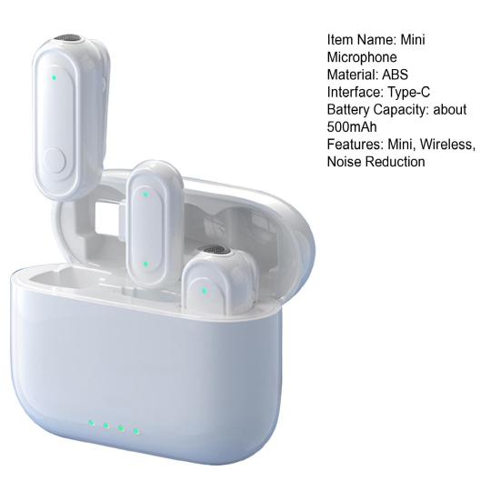 Mini Wireless Lavalier Microphone for Phone/PC/Tablets Noise Reduction Mic with USB-C Port Portable Clip Lapel Microphone for Video Recording Podcast