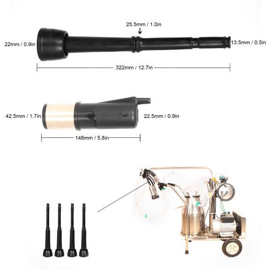 4Pcs Teat Cup Liner Milking Machine Lining Replacement for Cow Sheep Livestock Accessory