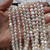 1String, Boho White Natural Freshwater Pearls, Nugget Pearl Beads for Jewelry Making DIY Necklaces Bracelets, Anklets Crafts Length 36cm