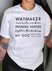 New Faith Quote Print Crew Neck Graphic Tshirt Solid Short Sleeve Fashion Loose Tee Unisexs Tops S5xl