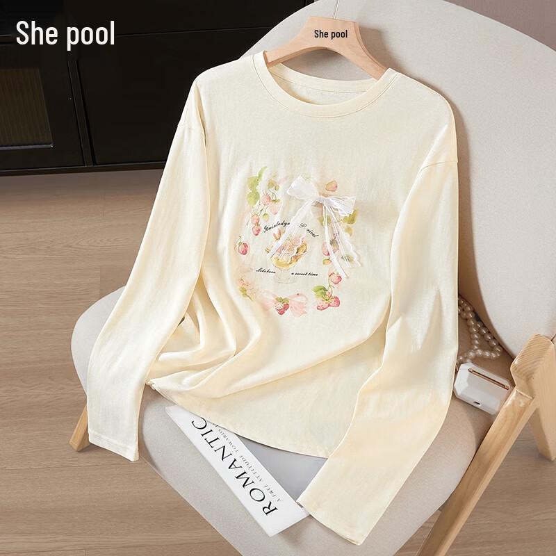 Women s Floral Lace Bow T-shirt L