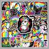 50 Sheets of Trendy Hand-Painted Colored Stickers for Journals, Skateboards, and Cars