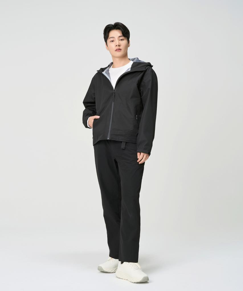 Baellob Plain Good Belt Pants Black