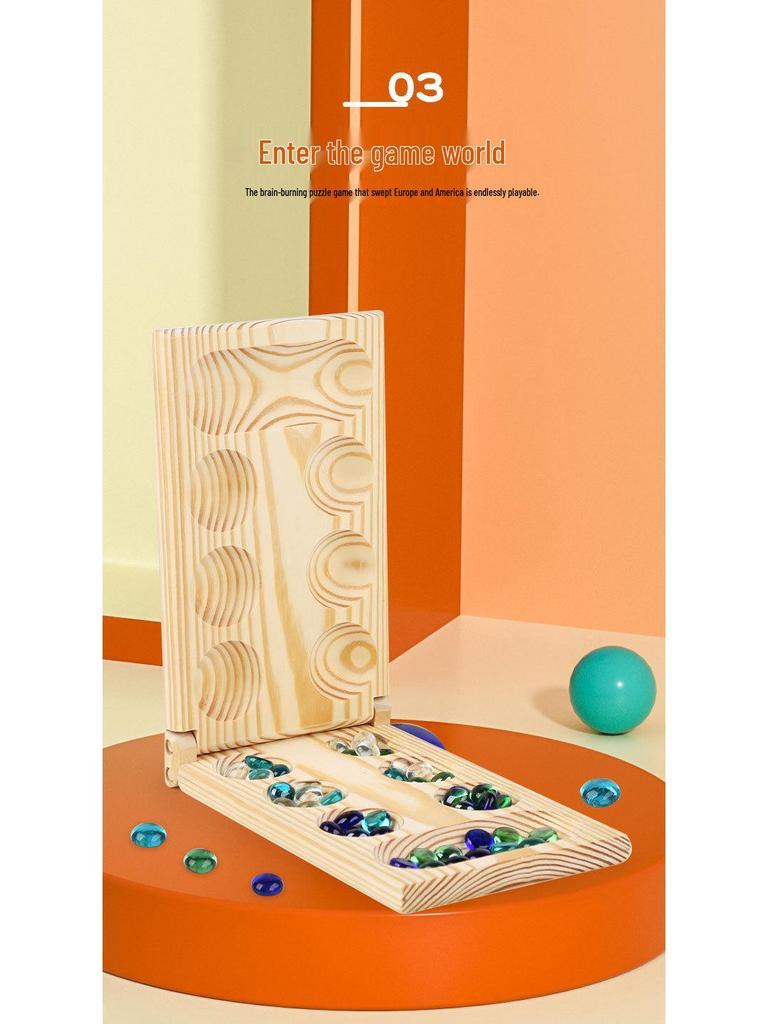 African Gem Wooden Puzzle Game: Large Pieces for Logical Thinking & Parent-Child Interaction
