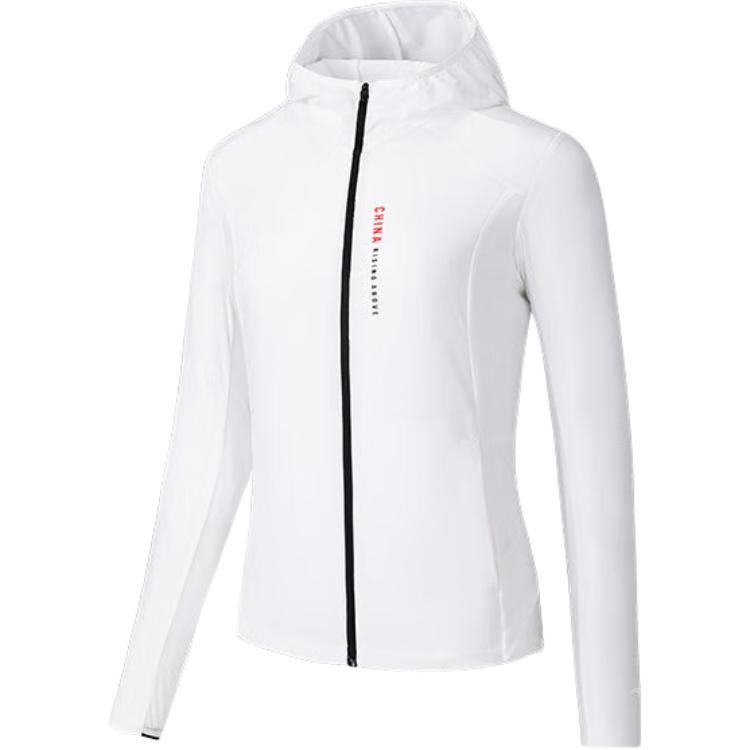 

Anta Versatile Letter Zipper Hooded Jacket Women Outerwear Snow-White 162527617-1 M