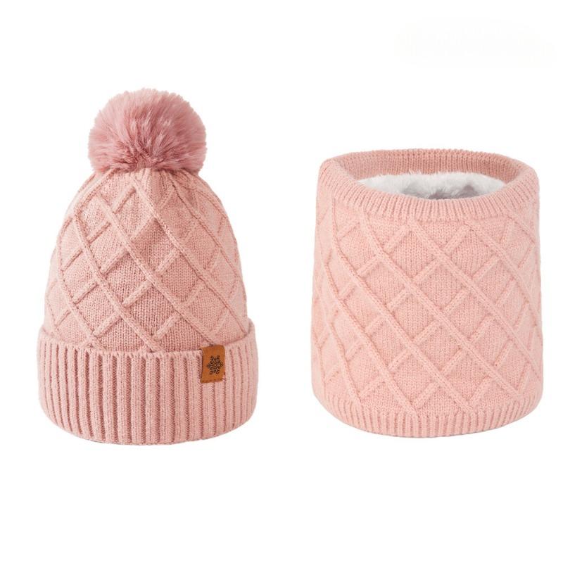 

Женская зимняя вязаная шапка, перчатки, шарф, зимняя теплая двухслойная плюс бархатная уличная утепленная защитная шерстяная шапка для ушей вязаная шапка