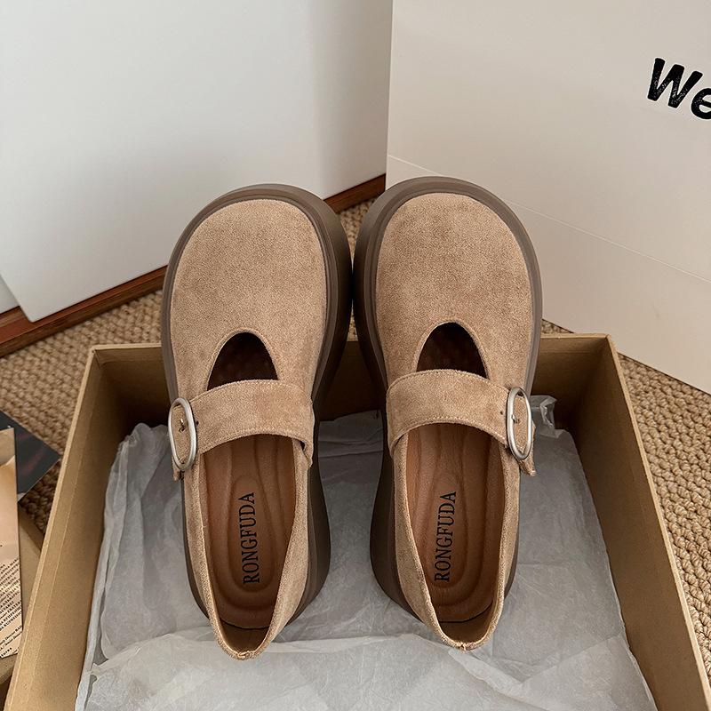 

Platform single shoes women s new spring and summer Mary Jane women s shoes big head 40 хаки