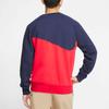 Nike Logo Big Swoosh Patchwork Crewneck Sweatshirt Men Sweatshirt Red BV5305-657