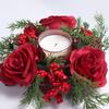 Romantic Candle Rings 30CM Candlestick Wreath Christmas Candle Wreath  Christmas Decor