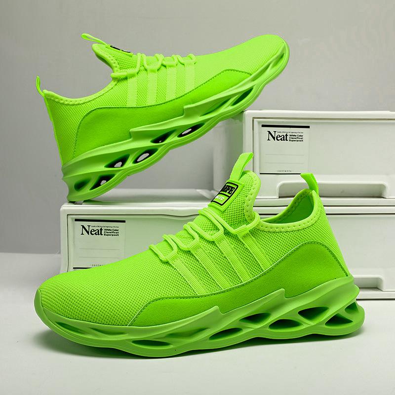 22 large size new mesh breathable casual lace-up fly-woven sports shoes ultra-light casual shoes