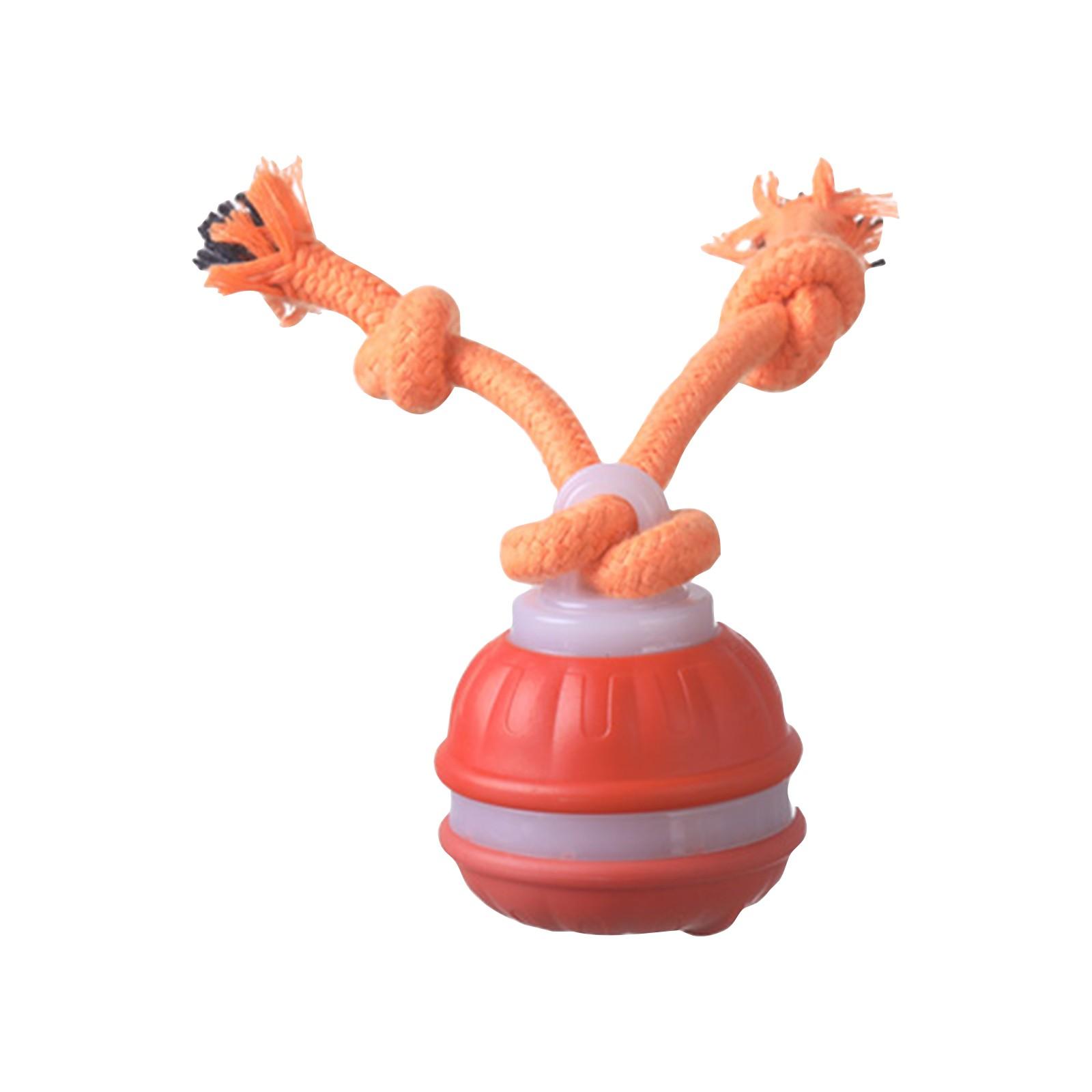 

Интерактивные игрушки для собак, новые игрушки для собак с пищалкой, активный катящийся мяч для щенков и средних собак, перезаряжаемый через USB One Size оранжевый