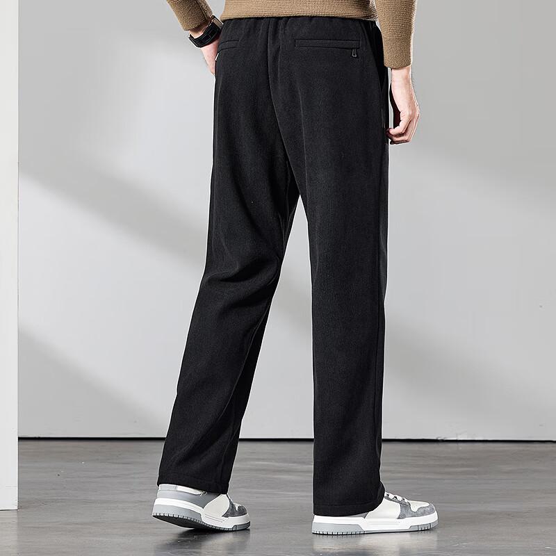 FAPAI Men's Fleece-Lined Thickened Casual Straight-Leg Pants