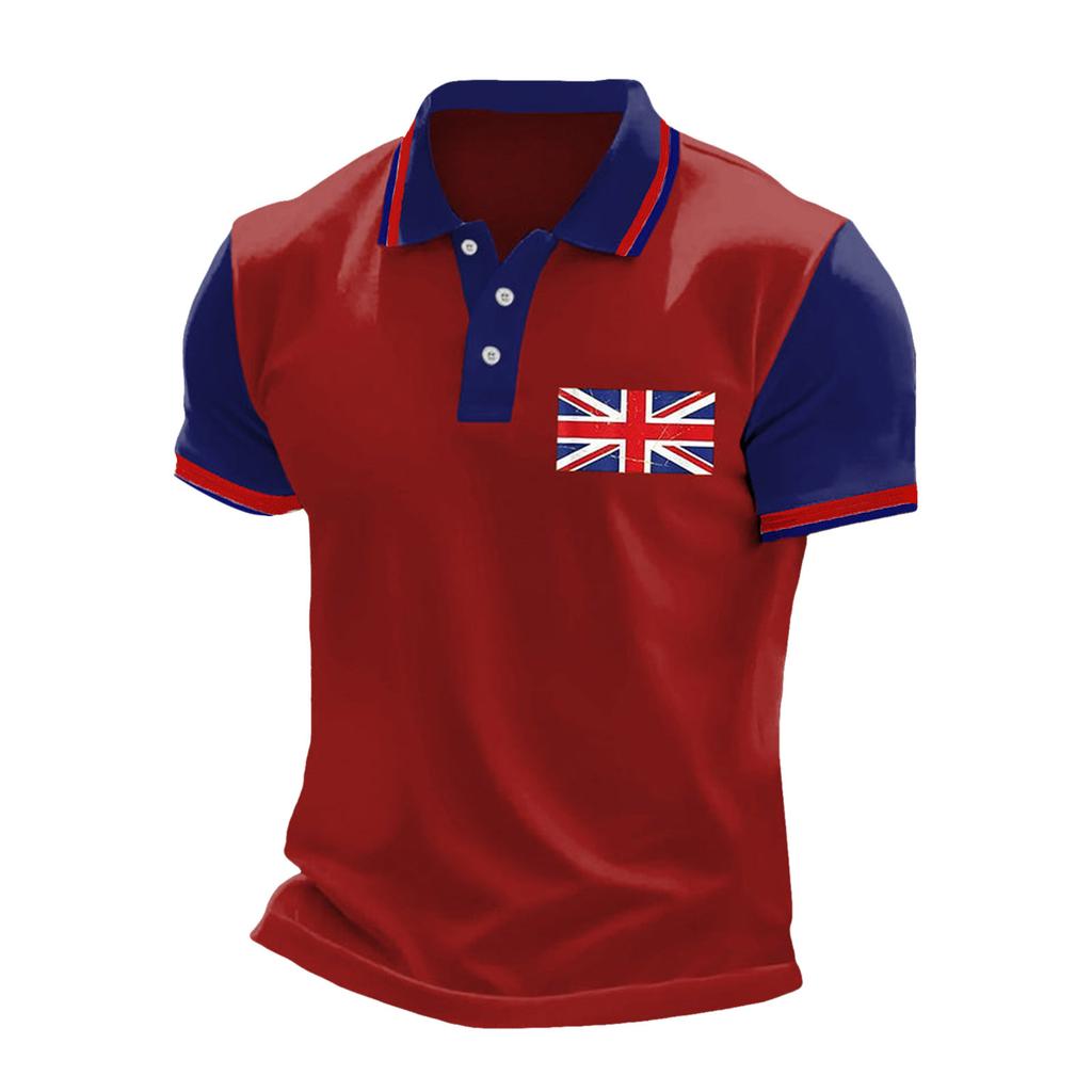 Summer 3D printed men's POLO shirt 2025 European and American foreign trade new models, short-sleeved POLO hot-selling