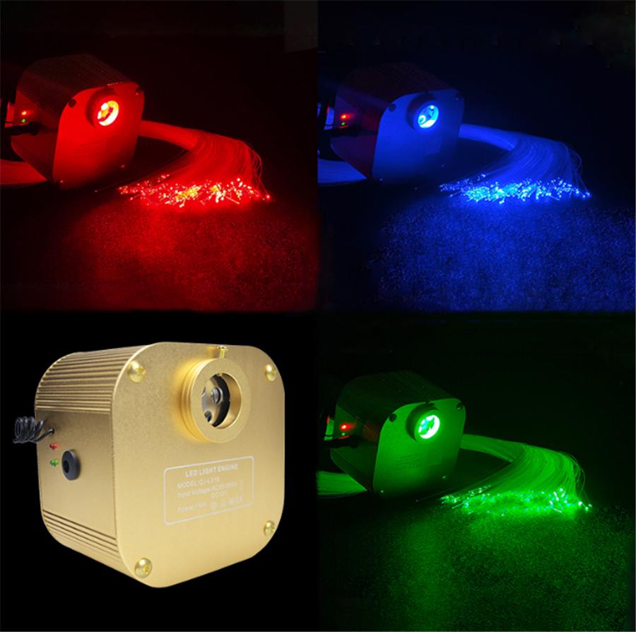 CAR 16W Twinkle RGBW Fiber Optic Light Bluetooth Remote Music Control Star Ceiling 300pcs 2M Cable