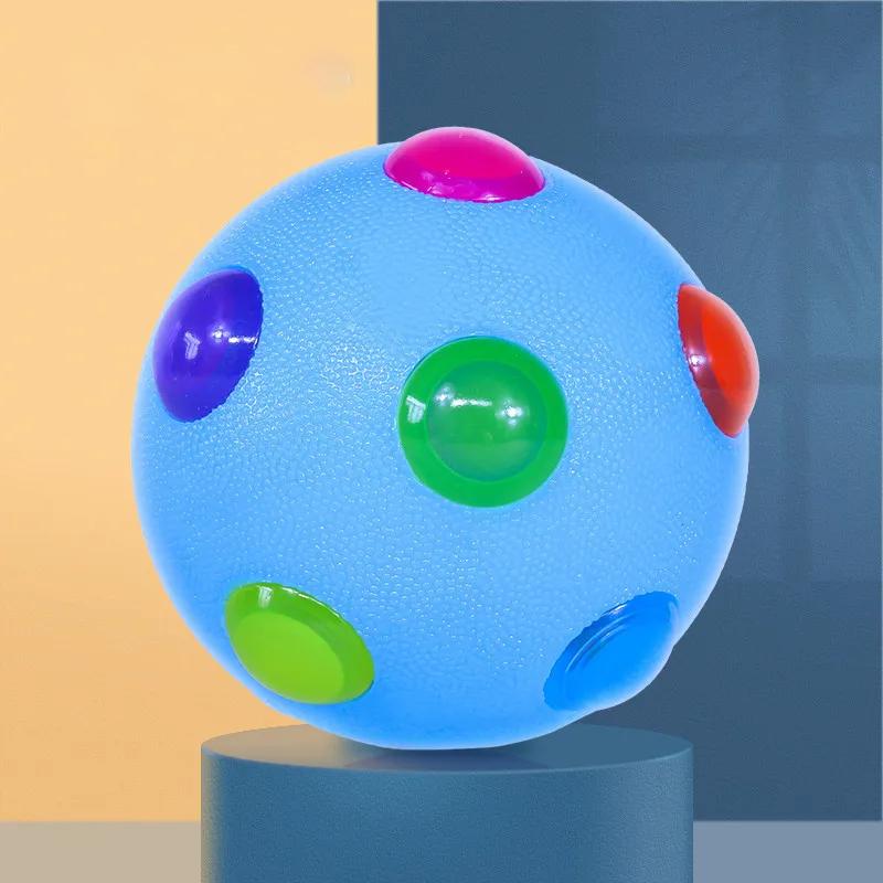 Dog Toy Glowing Ball LED Puppy Balls Flashing Elastic Ball Toy Pet Color Light Ball Interactive Toys For Cats Small Dogs