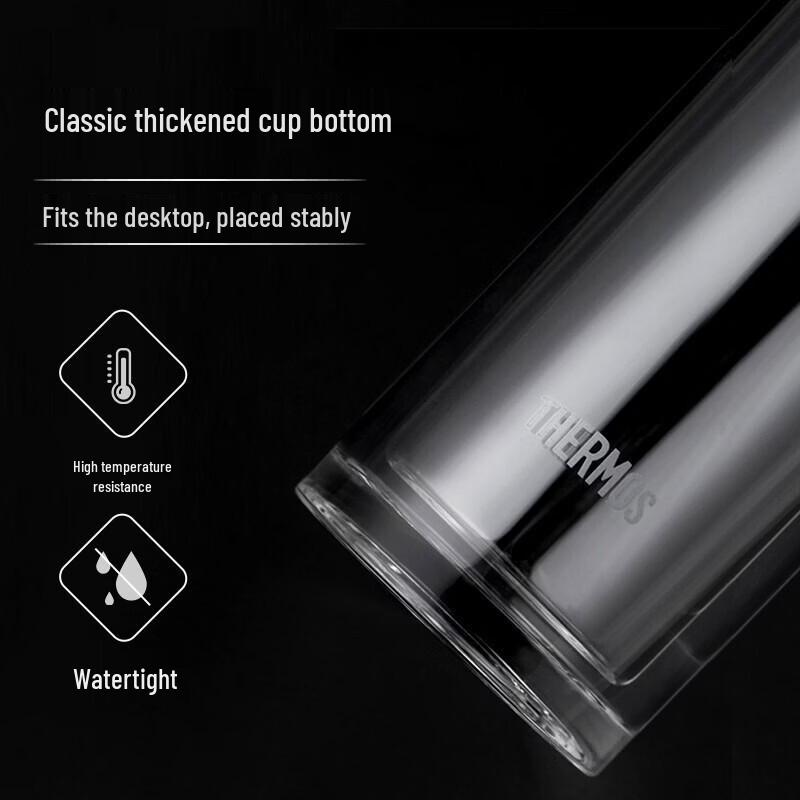 THERMOS TCGE-400 Double-Layer Glass Tea Infuser Cup