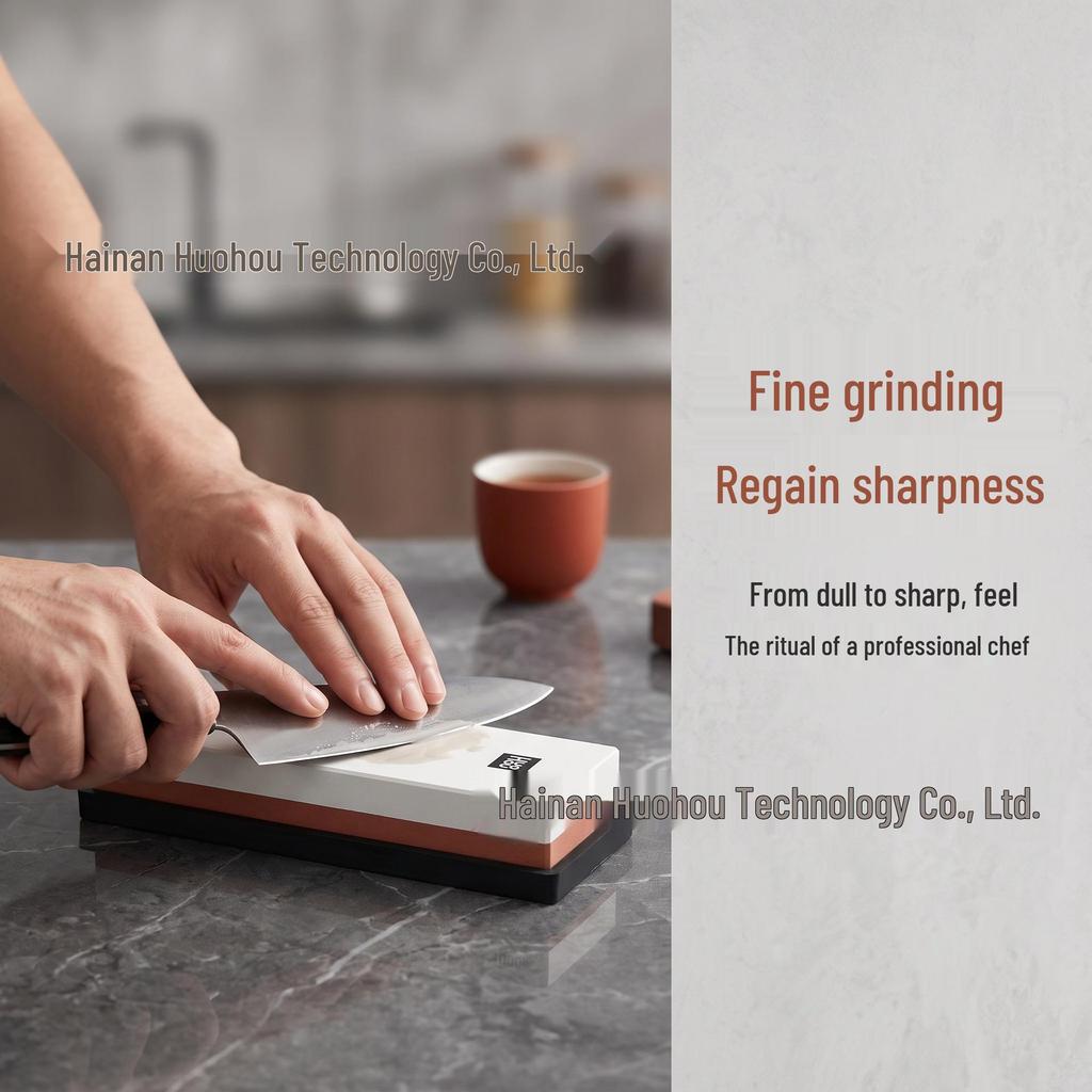 White Fused Alumina Double-Sided Whetstone: Fast Sharpening Kitchen Knife Tool