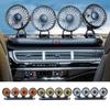 360 Degree Adjustable Portable Car Fan Single/Dual Head Automotive Electric Fan  Summer