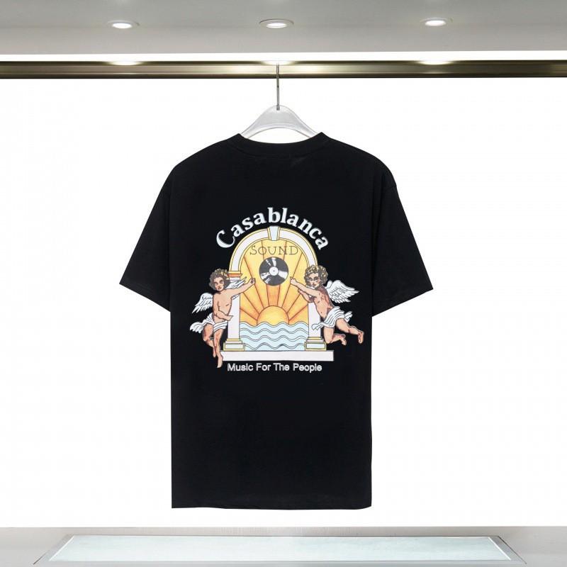 Unisex Cotton T-Shirt With Digital Print Letter Loose Fit Casual Wear