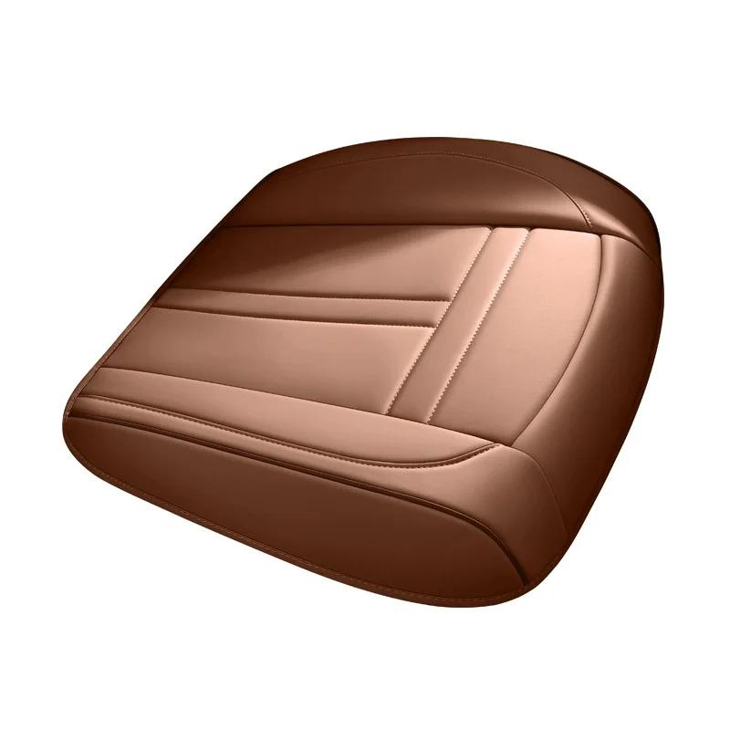 Nappa Leather Car Seat Cover Anti-Slip and Full Wrap Driver Four Season Universal Fit Most Car SUV Car Accessories 1PCS