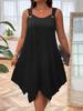Summer Plus Size Women's Elegant A-line Sleeveless Dress