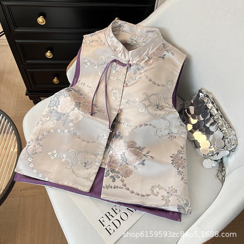 

Жилет женский 2025 новый высококлассный популярный без рукавов жилет жилет маленький XXXL [Recommended 138-75kg]