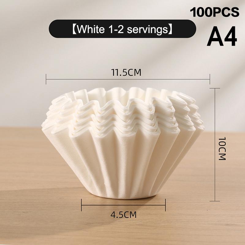 50 ks Kávový filtrační papír Dřevitá buničina Kapkový typ Papír Papírový košíček na dort Příslušenství k čajovému sítku Nástroj Kuchyňské náčiní