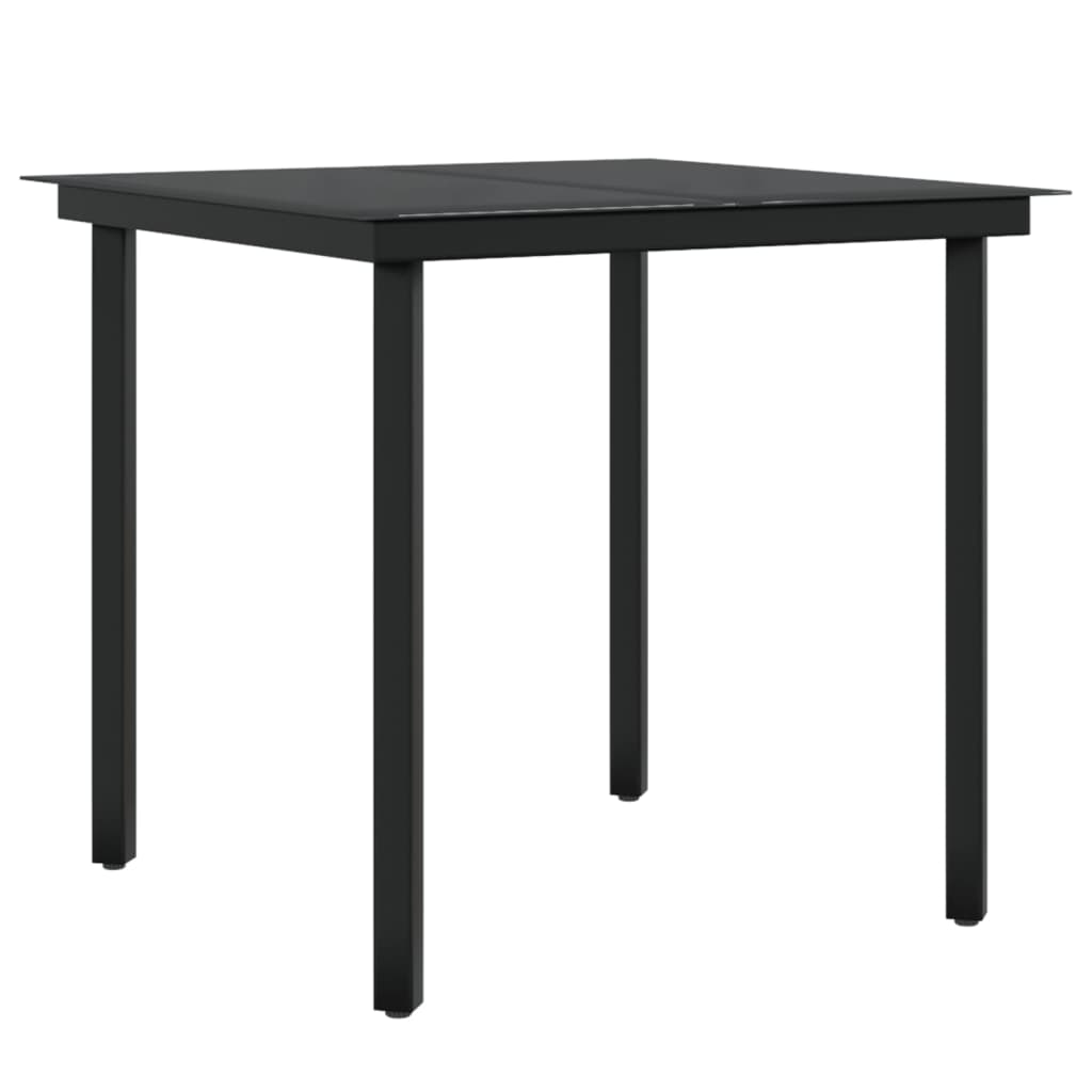 3 Piece Outdoor Dining Set with Cushions Black