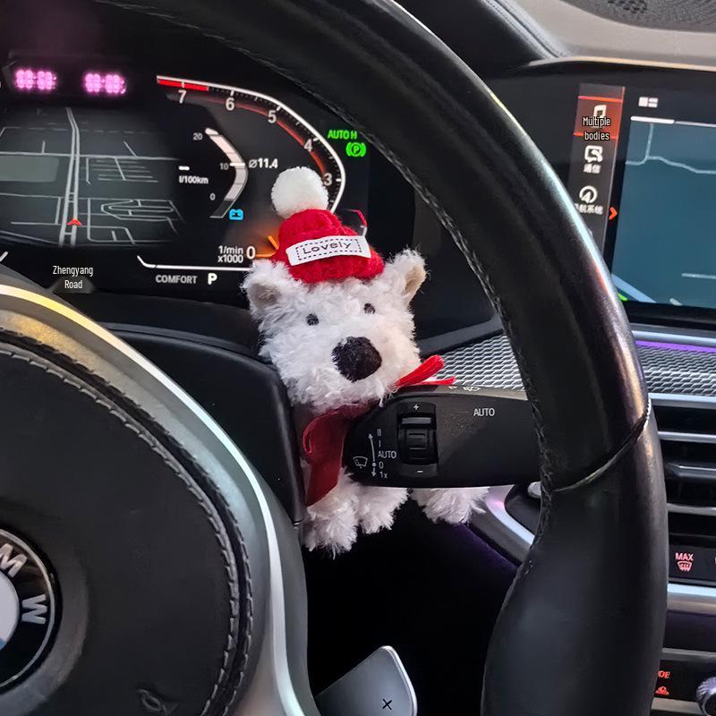 

Щенок вест-хайленд-уайт-терьера - Украшение для автомобиля, крепится на стойку, украшение центрального экрана