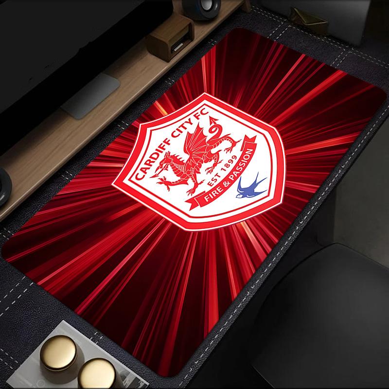 Football Club Cardiff Mouse Pad, Rubber Base, Mouse Pad for Gamers and Office Use, Gaming Desk , Easy To Clean Mat Christmas fan gifts