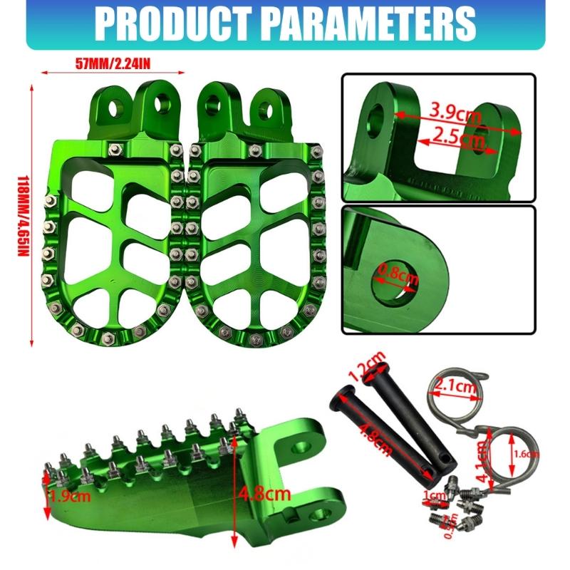 Aluminum Rubber Motorcycle Foot Pegs for XR250 Adjustable Angle Antislip Design Foot Rest Pedal Modification