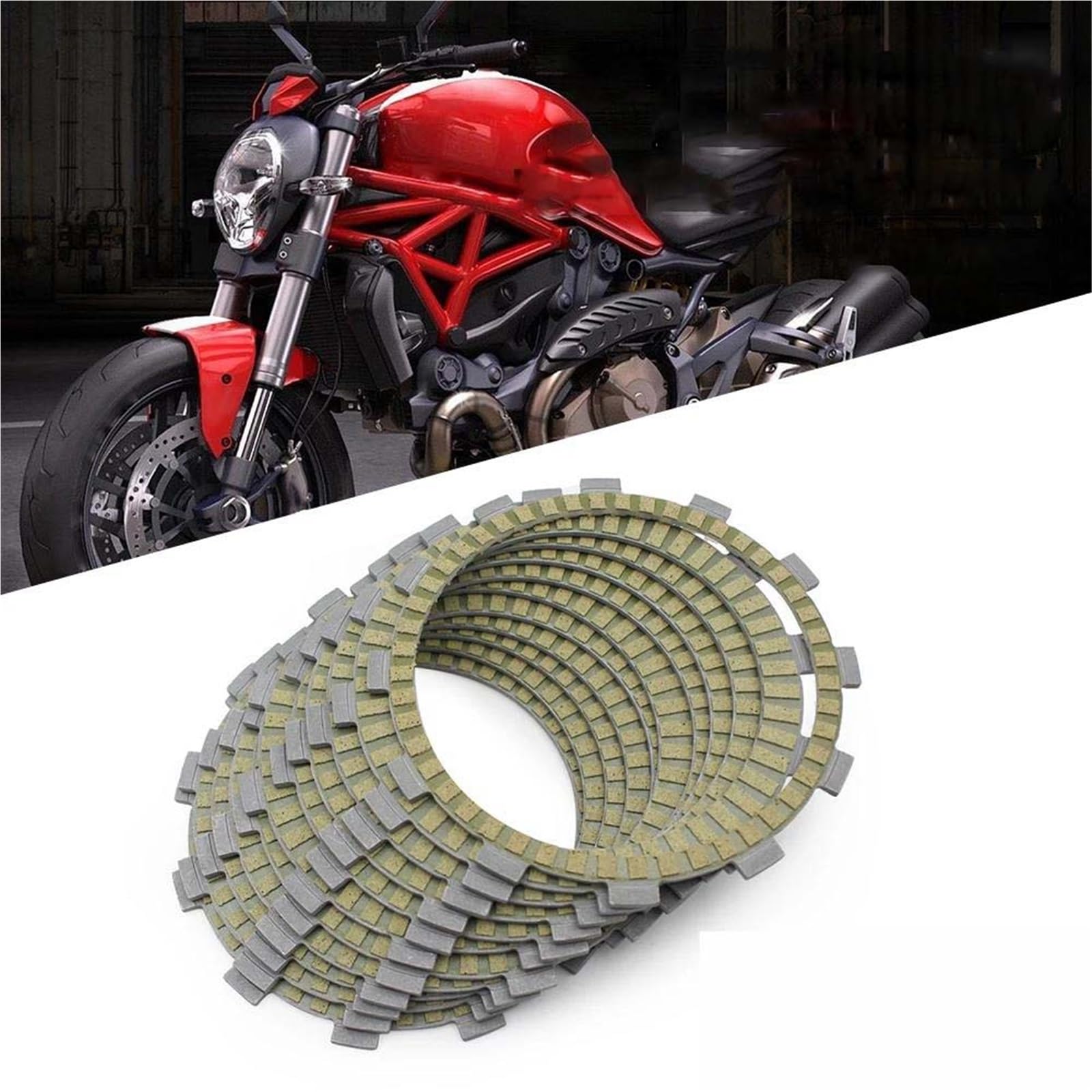 

Комплект сцепления подходит для Ducati Monster 696 2008-2013 2012 2011 2010 One size золотой